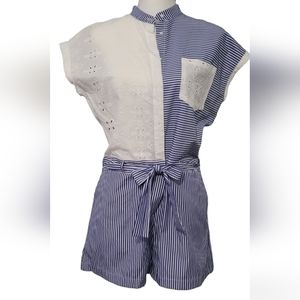 Zara Basic Striped And Embroidery Romer
